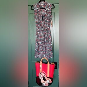 NWT Nanette Lepore Spring Bloom Floral Midi Dress Size 14